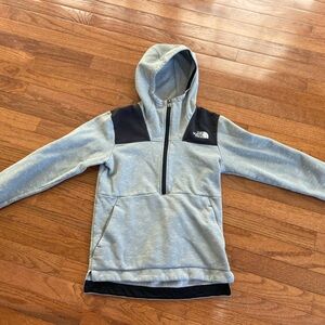 The North Face Kids Light Gray and Black Hoodie